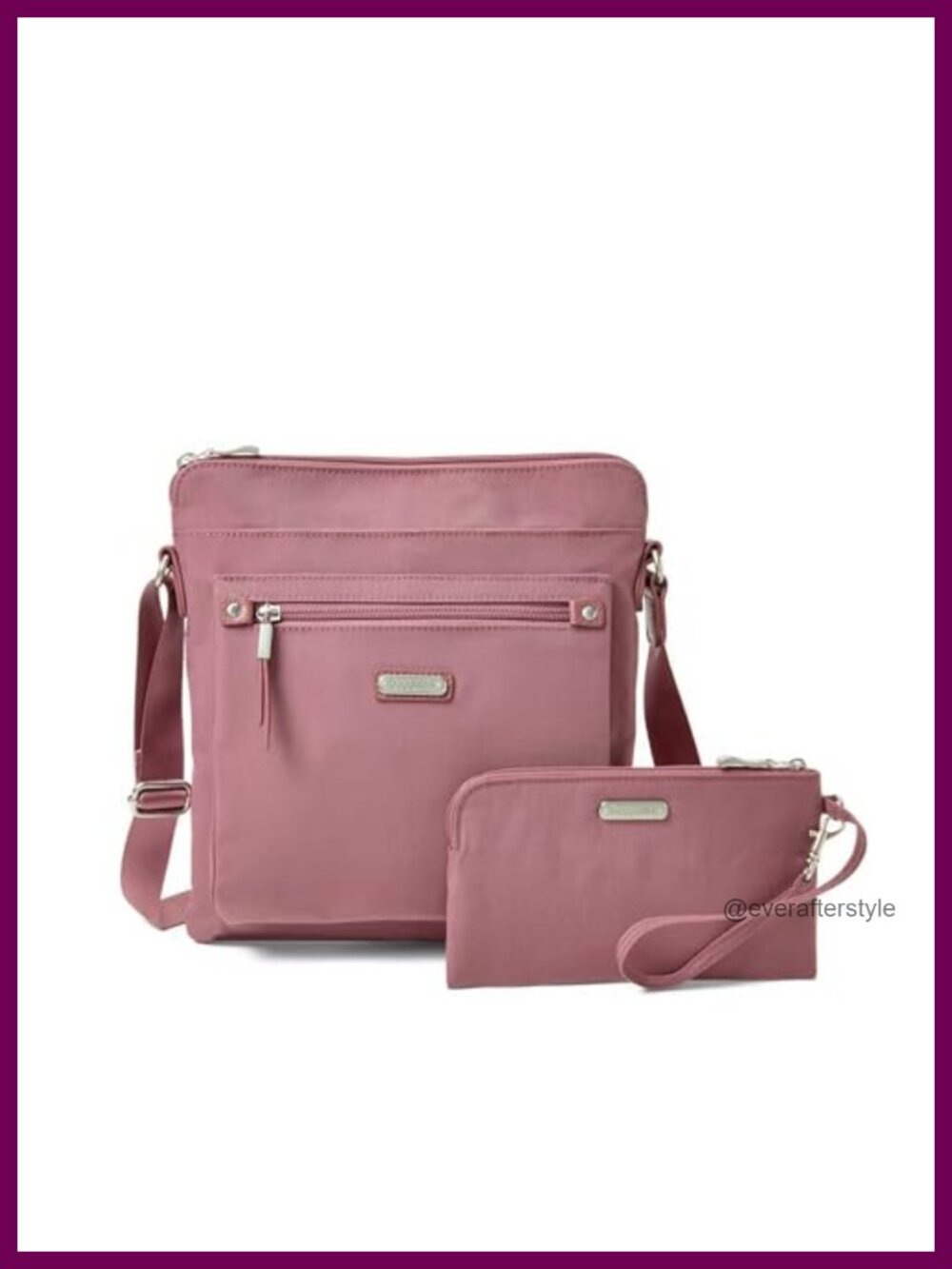 Lightweight Water-Resistant RFID Crossbody Bag with Wristlet
